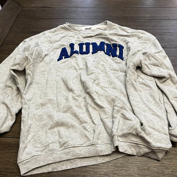 Aerie Women's Grey Alumni Oversized Sweatshirt - Picture 1 of 3